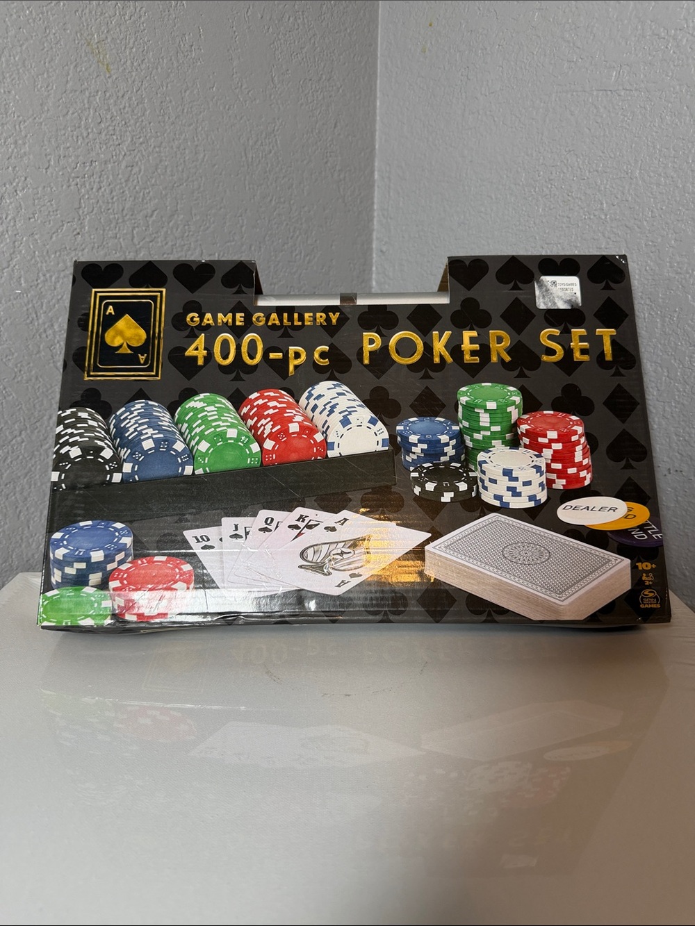 Gallery Poker Set with Black, White, Red, Green, Blue Chips